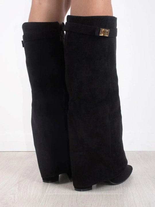 Angela | Botas altas de mujer sobre la rodilla con cremallera