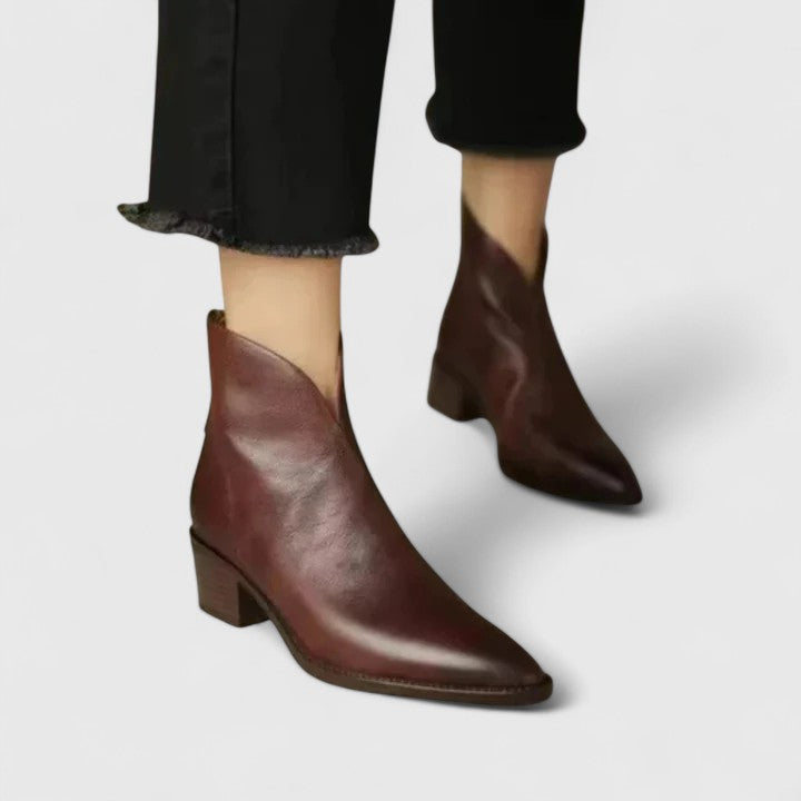 Nicole | Botines Elegantes con Tacón Ancho