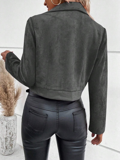 Olivia - Chaqueta de ante corta y elegante