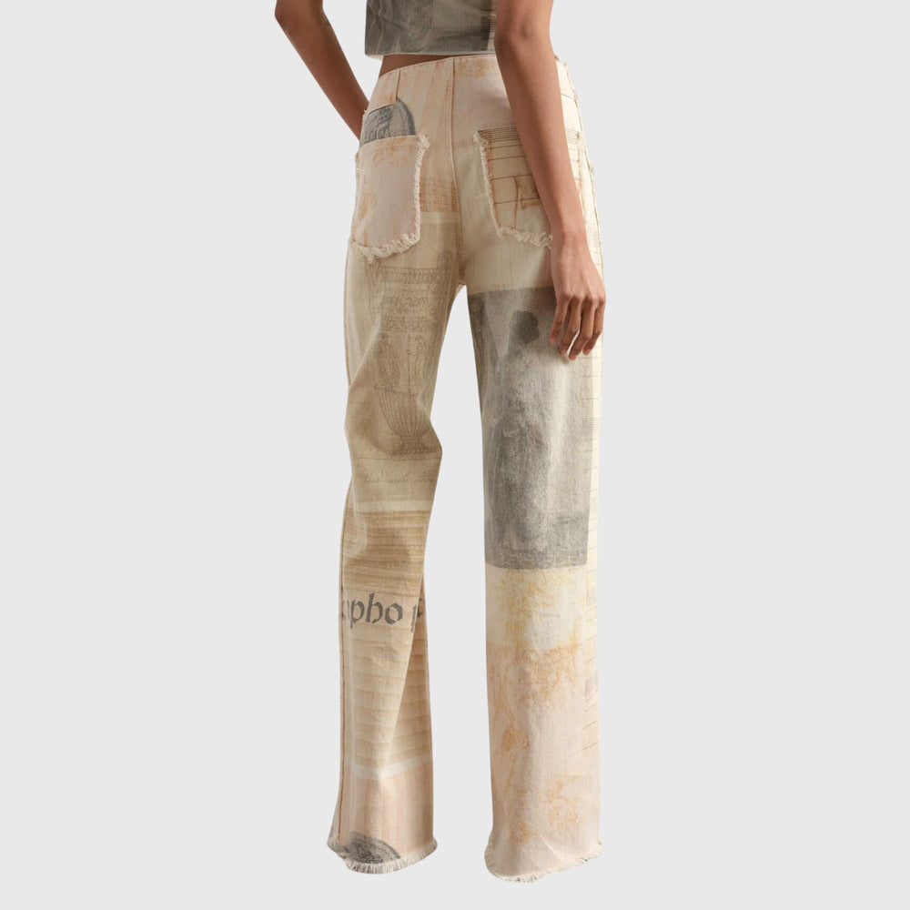 Tanja | Jeans Vintage para Mujer de Cintura Alta con Estampado
