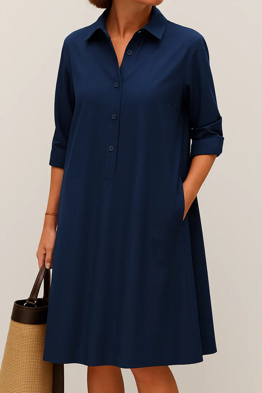 Laura™ Vestido camisero con estilo minimalista y máxima comodidad