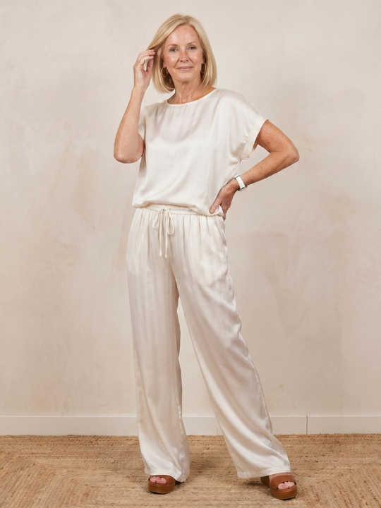 Shiloh | Conjunto de pantalones de cintura con cordón de manga corta