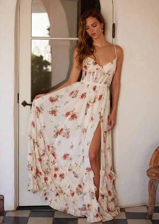 Selena - Vestido midi floral