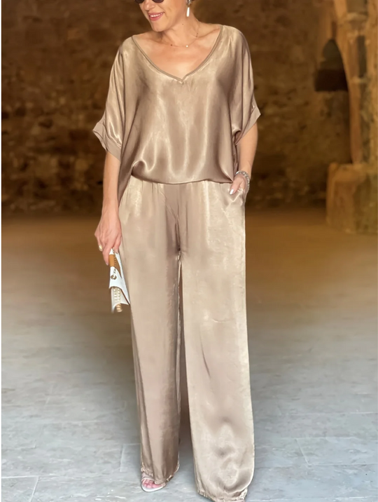 Gala™ Elegante conjunto de dos pieza con mangas cortas