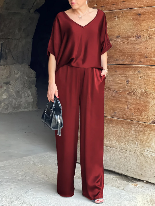 Gala™ Elegante conjunto de dos pieza con mangas cortas