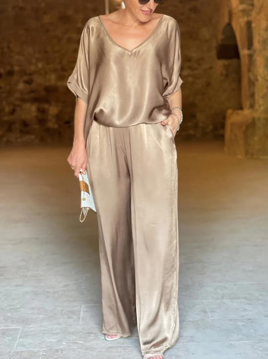 Gala™ Elegante conjunto de dos pieza con mangas cortas