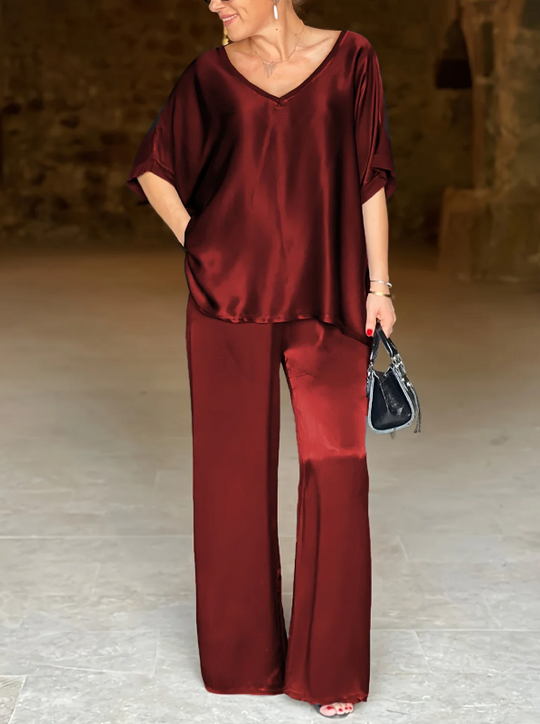 Gala™ Elegante conjunto de dos pieza con mangas cortas