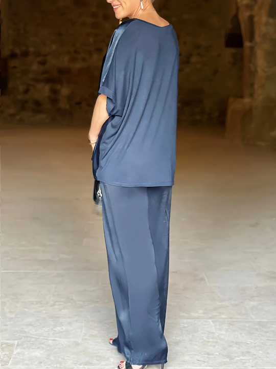 Gala™ Elegante conjunto de dos pieza con mangas cortas