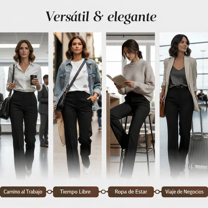 Carla - Pantalones de traje de mujer con cintura alta
