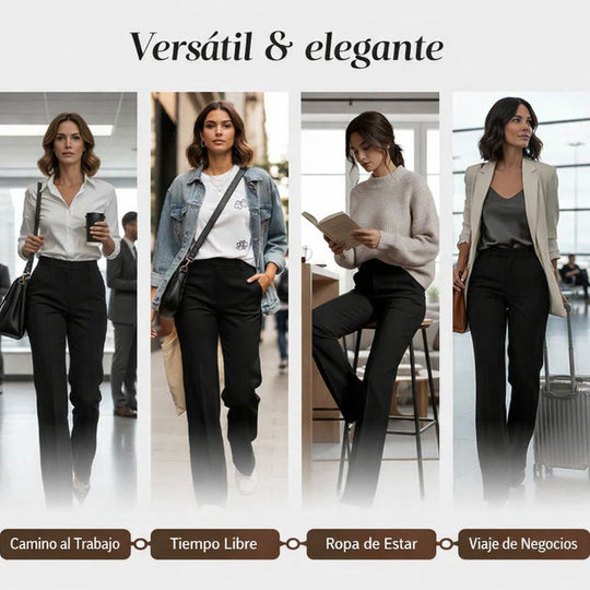 Carla - Pantalones de traje de mujer con cintura alta