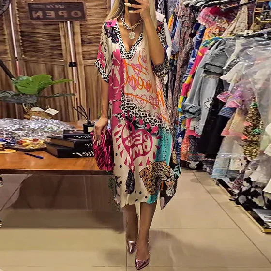 Sabrina - Vestido estampado bohemio y elegante
