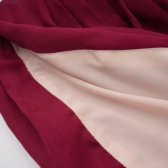 Talía – Vestido mini fruncido asimétrico burdeos