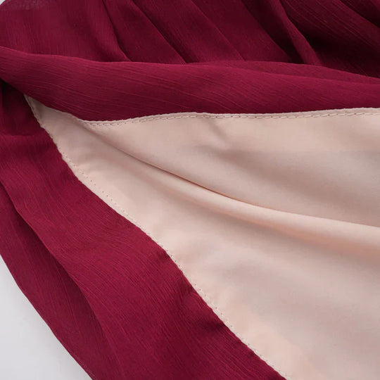 Talía – Vestido mini fruncido asimétrico burdeos