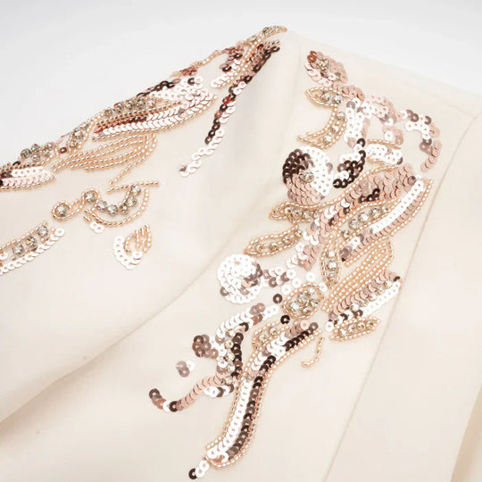Elena – Vestido blazer con lentejuelas adornadas