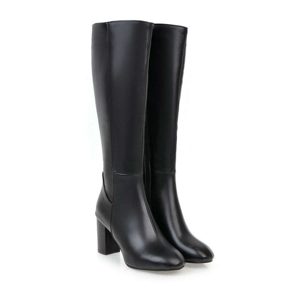 Andrea | Botas de mujer elegantes hasta la rodilla con tacón bloque