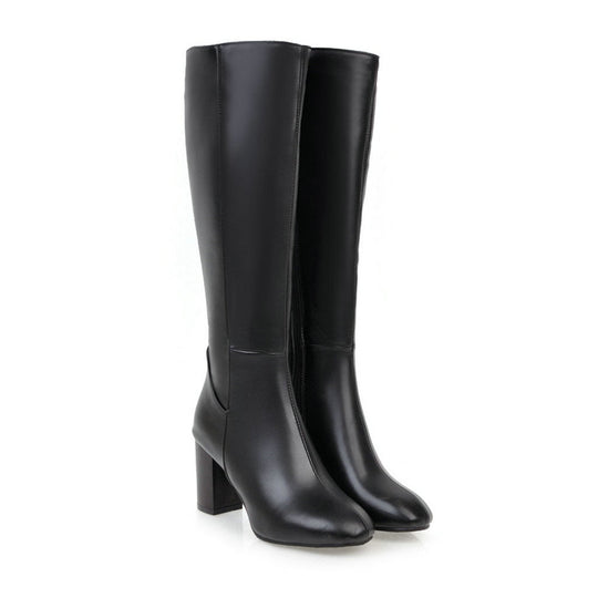 Andrea | Botas de mujer elegantes hasta la rodilla con tacón bloque