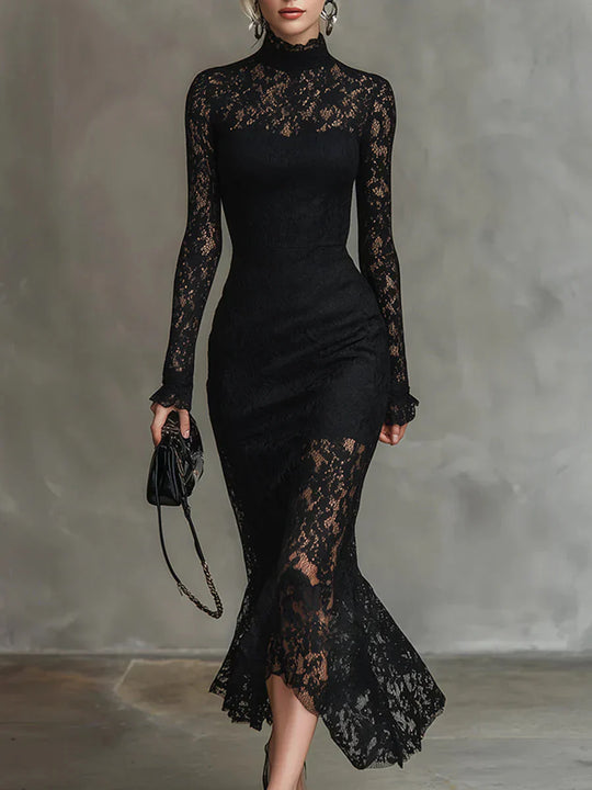 Verónica – Vestido maxi de encaje con silueta sirena