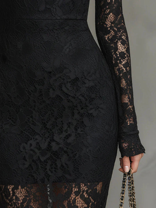 Verónica – Vestido maxi de encaje con silueta sirena