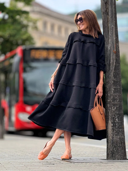 Laura - Vestido con volantes y bolsillos