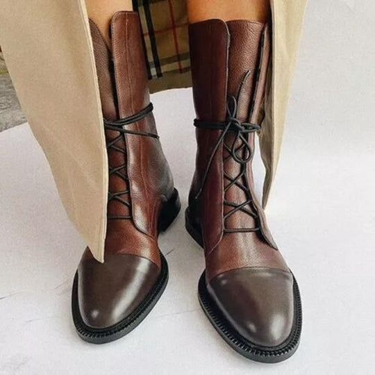 Felicia | Zapatos casuales para mujeres con punta redonda y corte por el tobillo