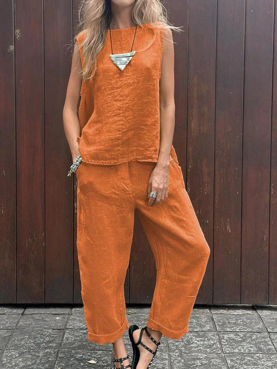 SABRINA | Conjunto de verano de dos piezas con comodidad ligera y estilo moderno para todos los días
