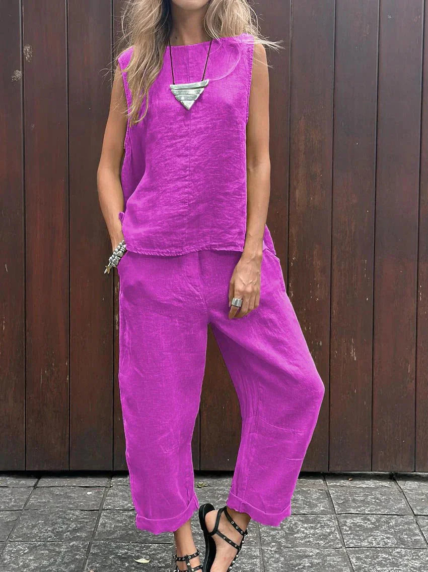 SABRINA | Conjunto de verano de dos piezas con comodidad ligera y estilo moderno para todos los días