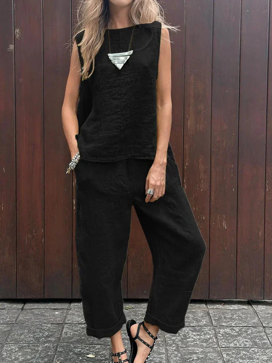 SABRINA | Conjunto de verano de dos piezas con comodidad ligera y estilo moderno para todos los días