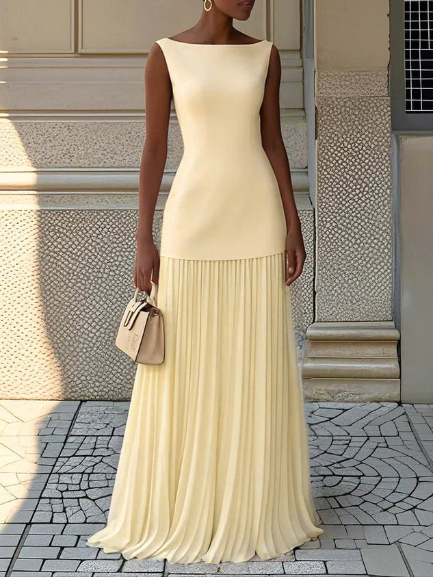 Serena - Vestido largo plisado