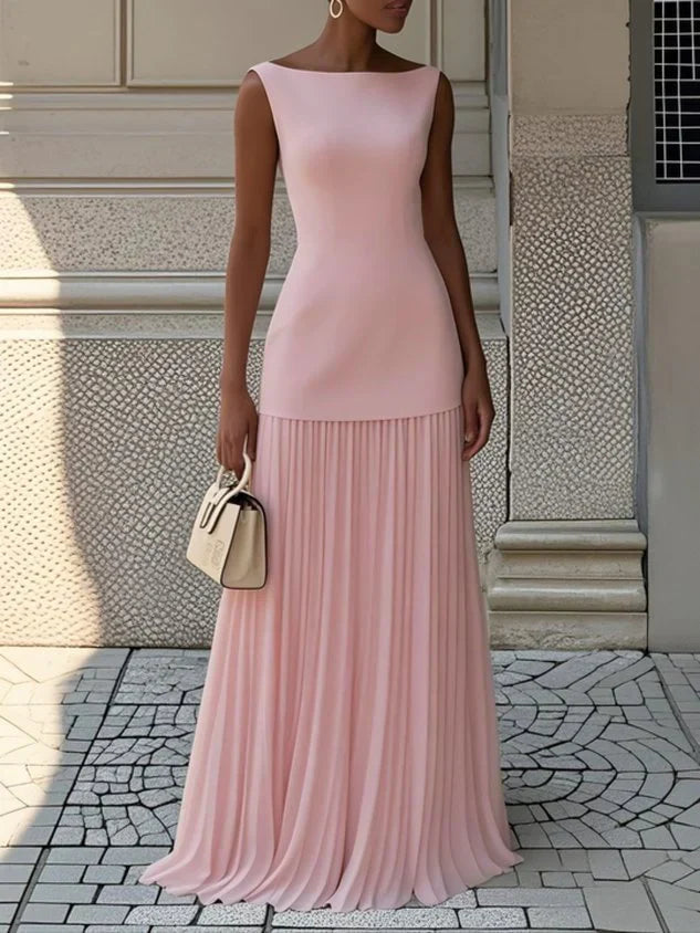 Serena - Vestido largo plisado