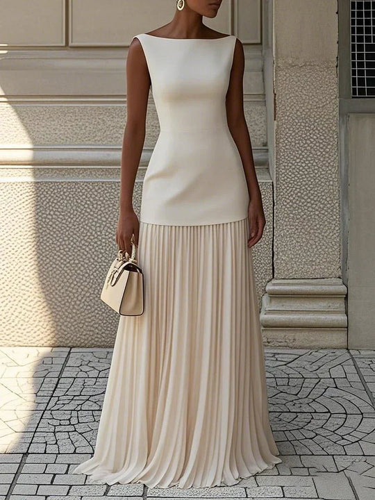 Serena - Vestido largo plisado