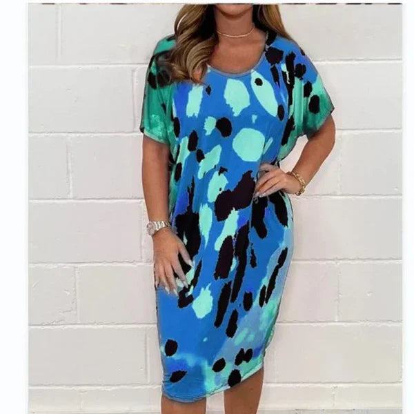 Nuria - Vestido suelto y relajado con estampado de leopardo