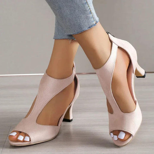 Gabriela | Sandalias de mujer de moda con punta abierta y tacón