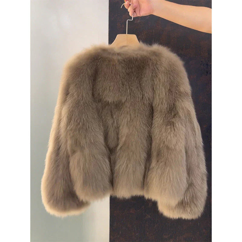 Aurelia - Chaqueta corta efecto piel de zorro