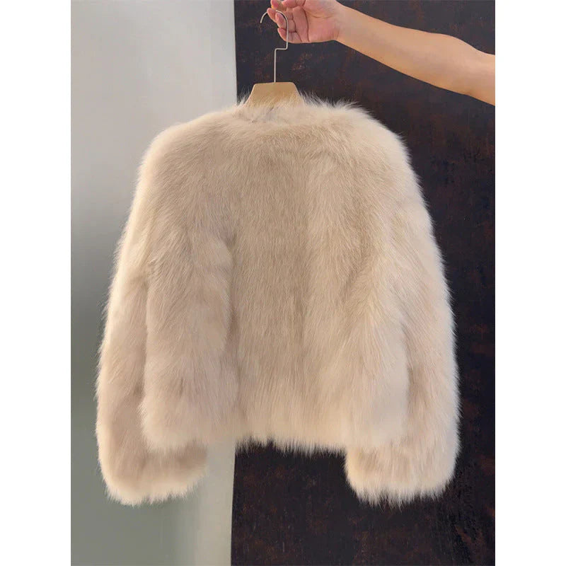 Aurelia - Chaqueta corta efecto piel de zorro