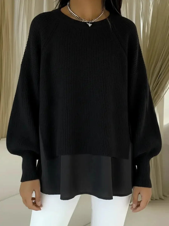 Araceli – Jersey casual elegante de punto acanalado