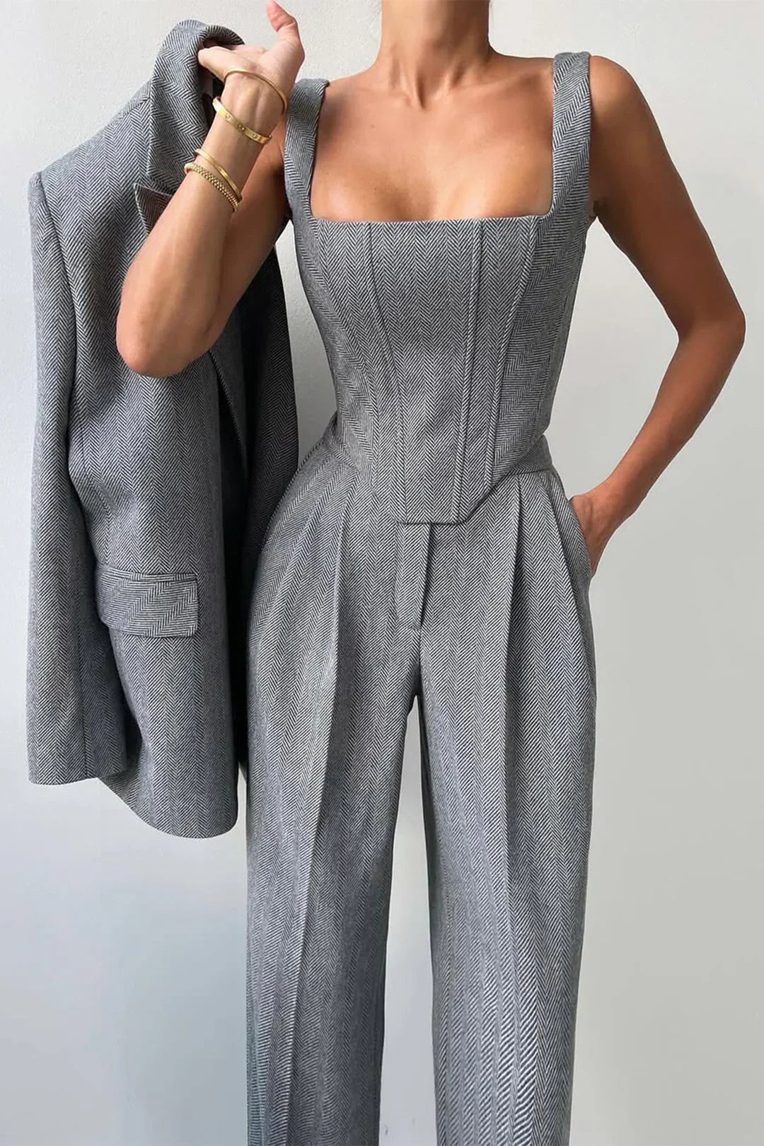 Vérona™ - Conjunto de tres piezas con blazer cruzado