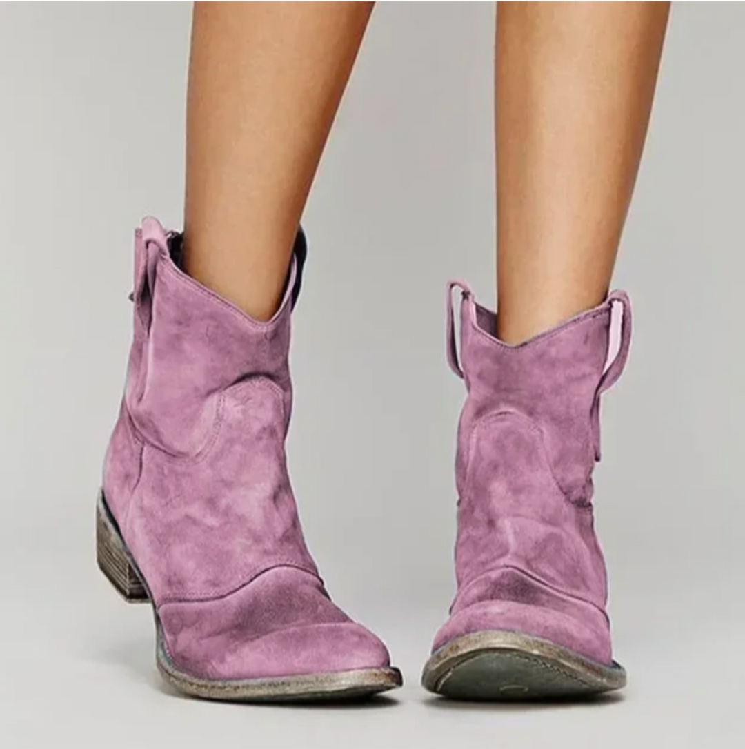 Roselle | Elegante bota vaquera de ante para un look estiloso