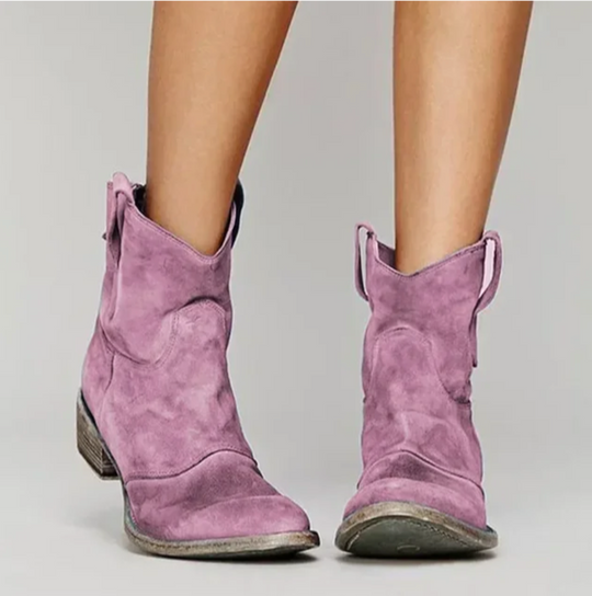 Roselle | Elegante bota vaquera de ante para un look estiloso