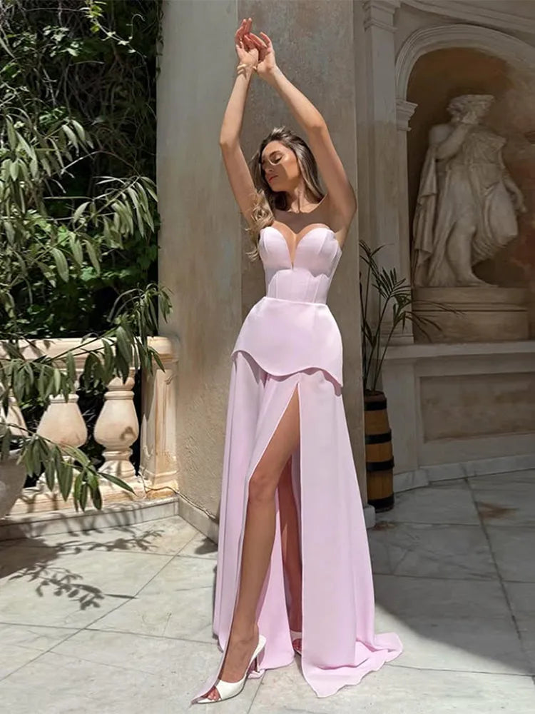 Jacqueline | Vestido de mujer para invitadas de boda con escote en forma de corazón