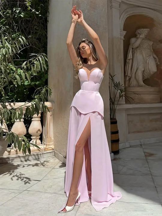 Jacqueline | Vestido de mujer para invitadas de boda con escote en forma de corazón