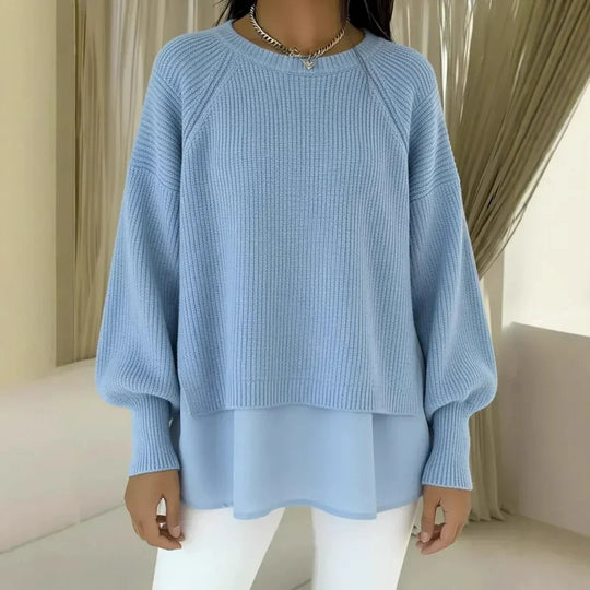 Araceli – Jersey casual elegante de punto acanalado