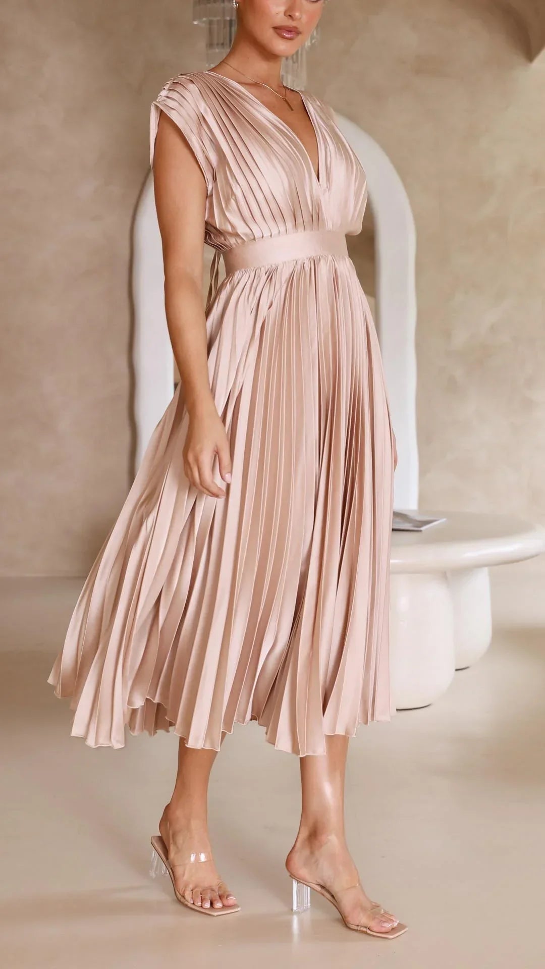 María™ Elegante vestido plisado