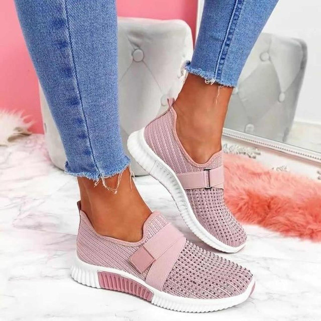 Helga | Zapatillas deportivas de moda para damas con banda elástica
