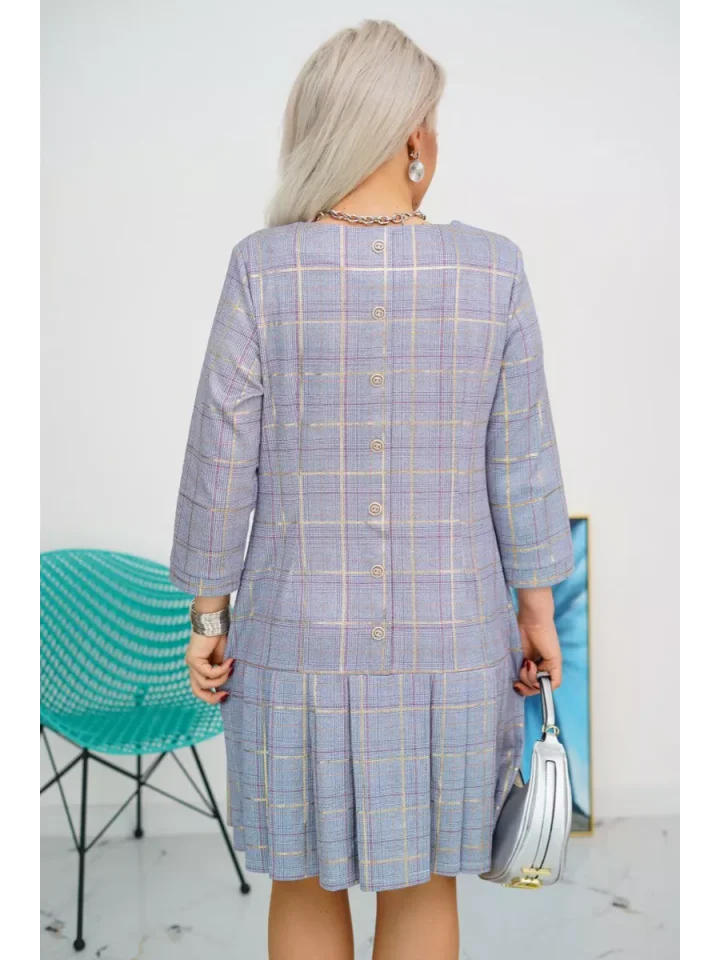 Bianca - Vestido de cuadros con corte favorecedor