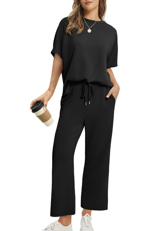 Paula™ | Conjunto cómodo de dos piezas con pantalón ancho y camiseta suelta