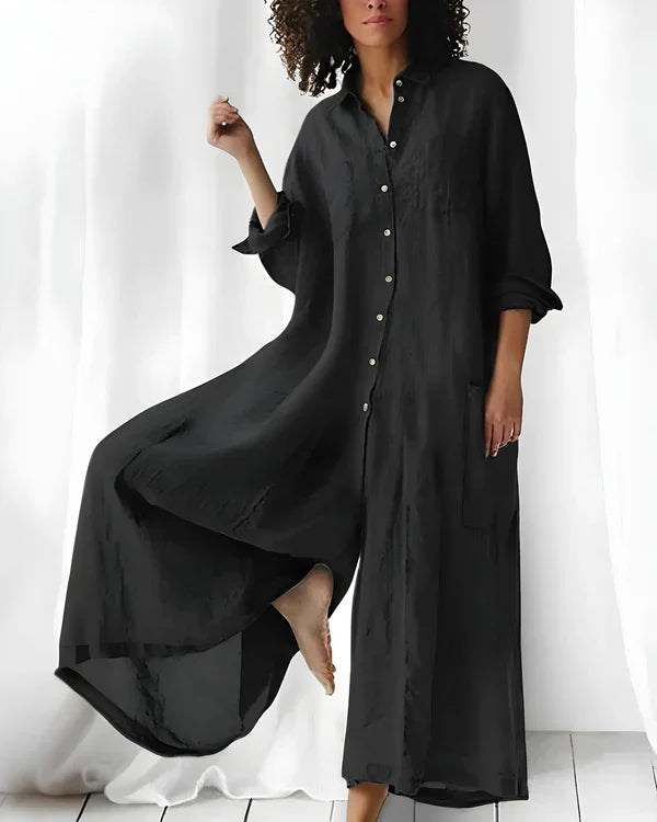 Jana™ Mono camisero ancho de estilo relajado