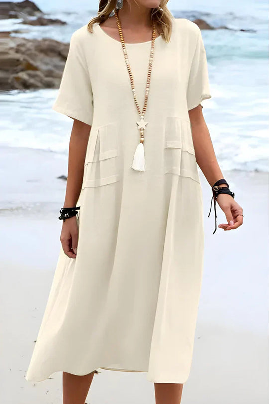 Leticia - Vestido midi con corte que estiliza