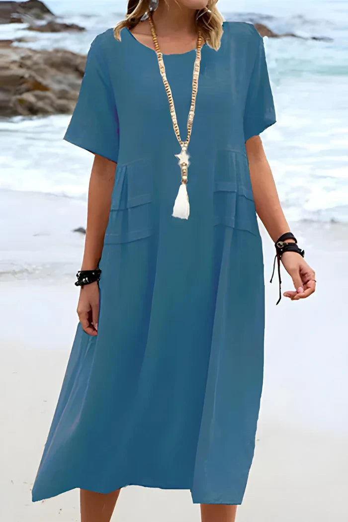 Leticia - Vestido midi con corte que estiliza