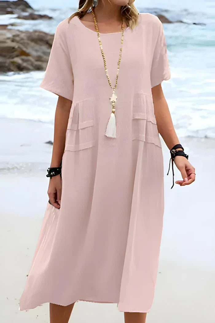 Leticia - Vestido midi con corte que estiliza