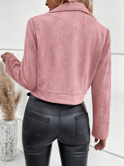 Olivia - Chaqueta de ante corta y elegante